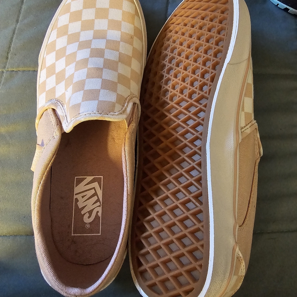 Pink checkered Vans